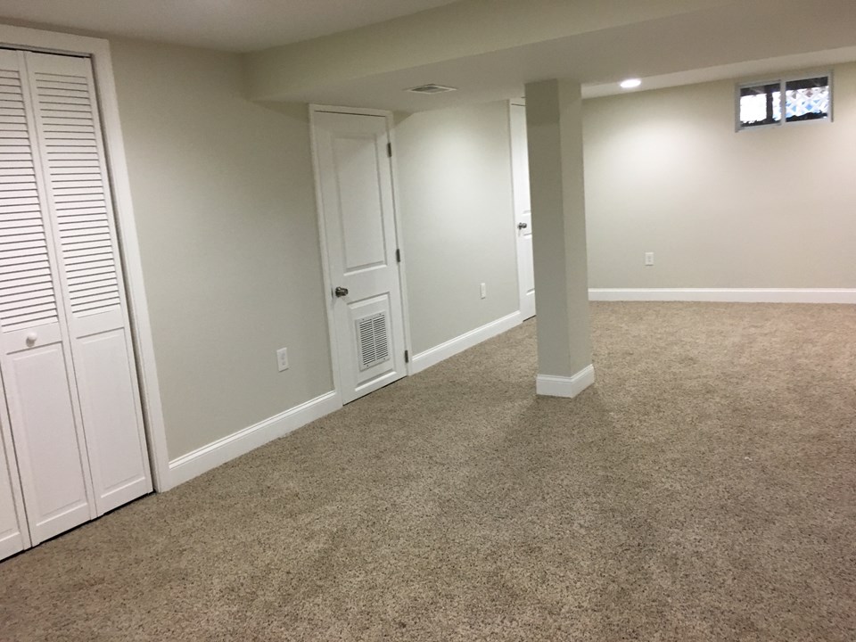 large finished basement